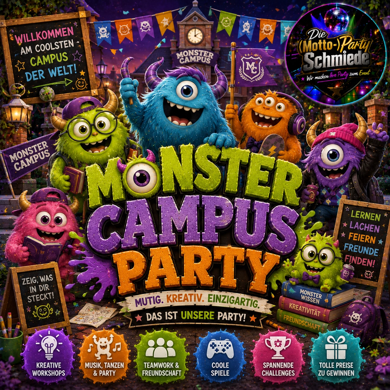 Monster Campus Party Ideen
