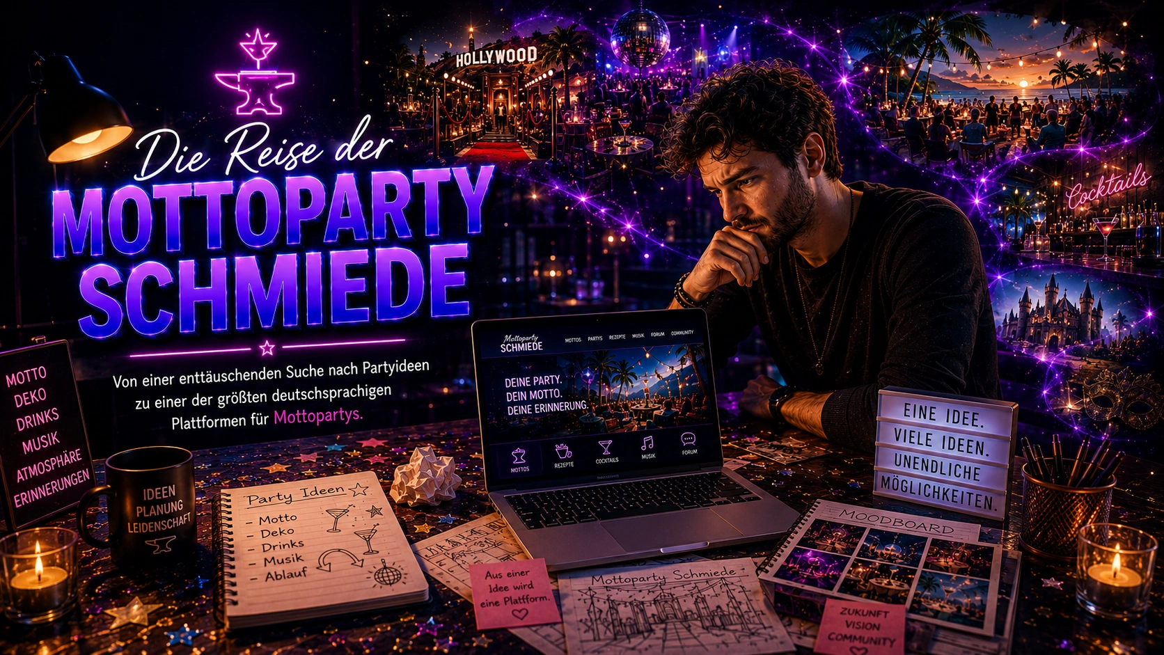 Die Reise der Mottoparty-Schmiede
